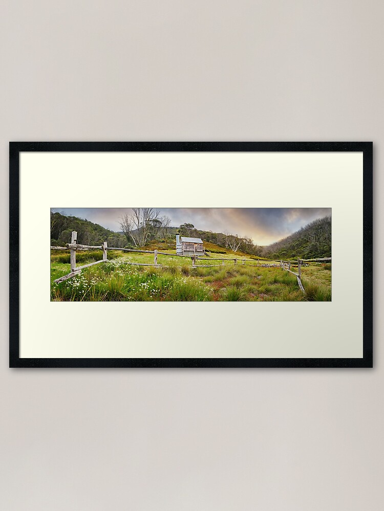 Alternate view of Silver Brumby Hut, Mt Hotham, Victoria, Australia Framed Art Print