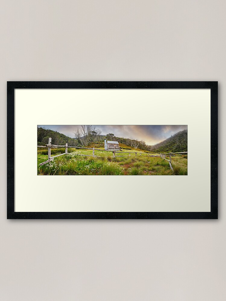 Alternate view of Silver Brumby Hut, Mt Hotham, Victoria, Australia Framed Art Print