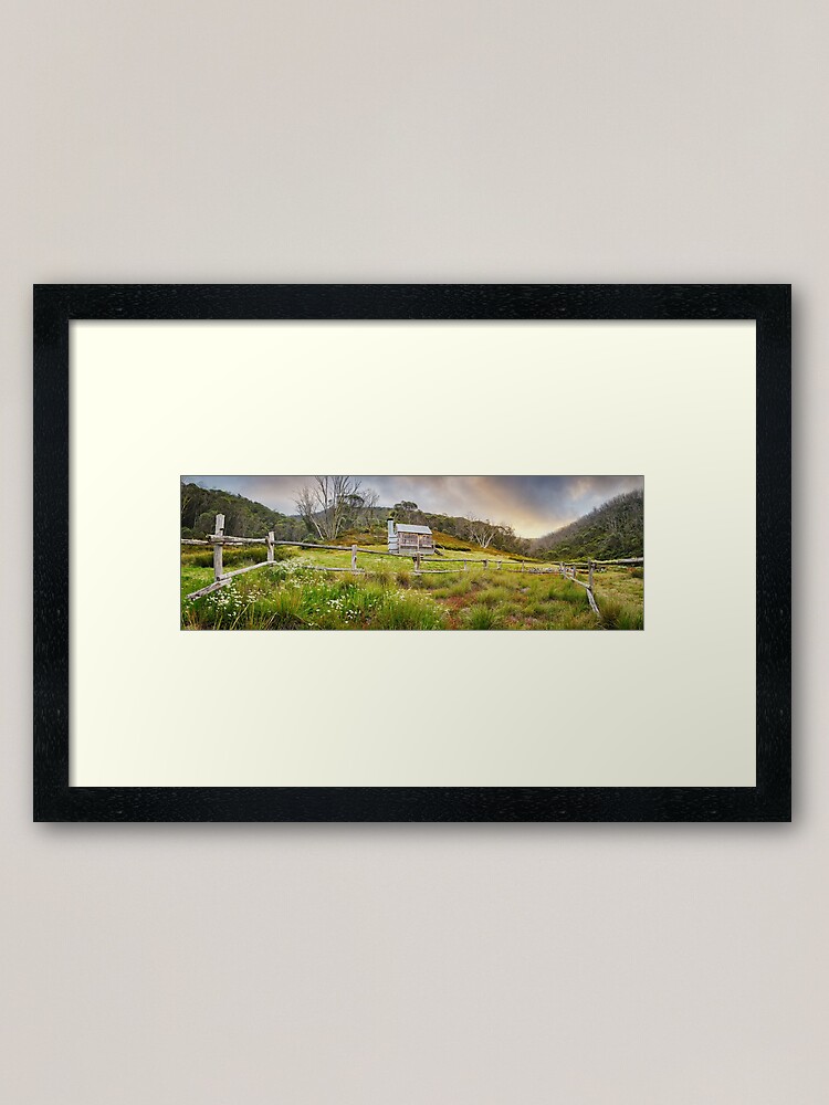 Alternate view of Silver Brumby Hut, Mt Hotham, Victoria, Australia Framed Art Print