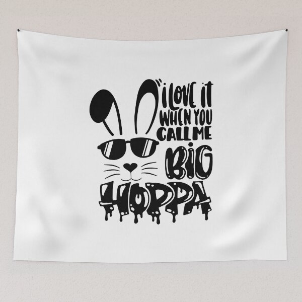 Aperçu de l'œuvre Je l'aime quand tu m'appelles Big Hoppa, T-shirt drôle de Pâques créée et vendue par PhillipsA12.