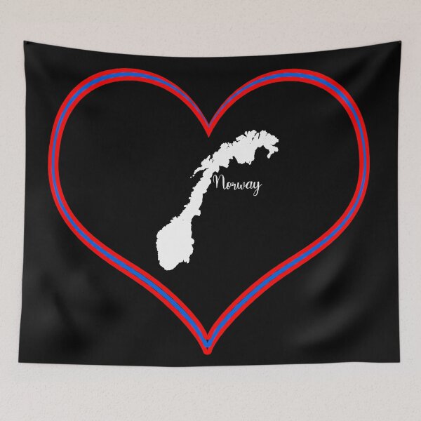 Item preview, Black heart map Norway designed and sold by Astralia.