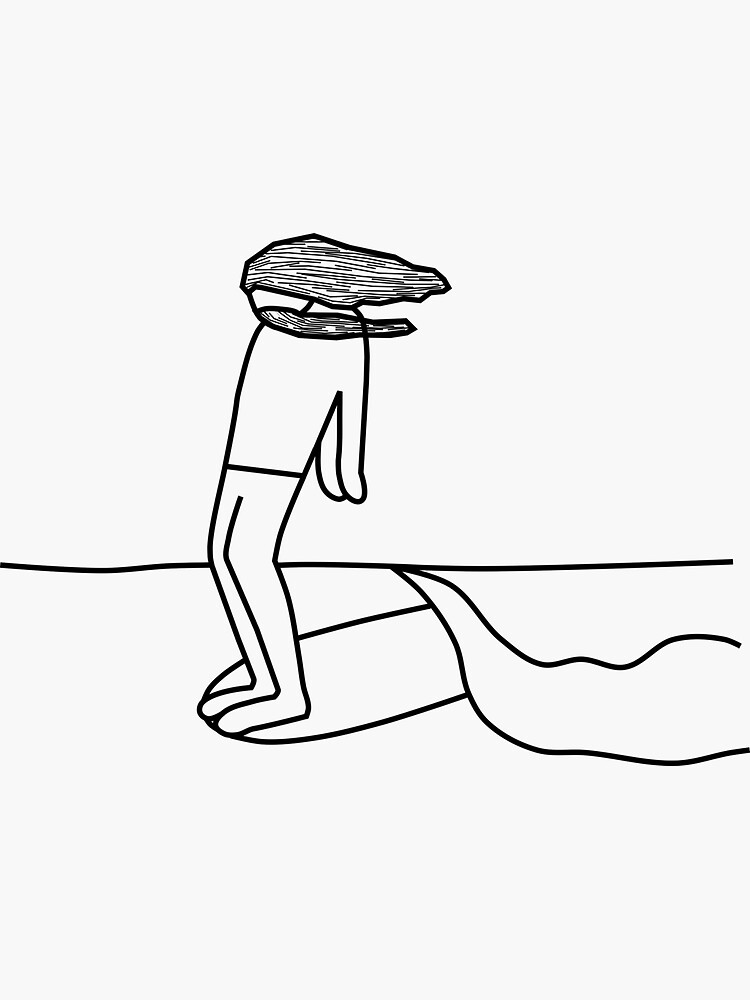 "Surfer dude" Sticker for Sale by Caretta Redbubble