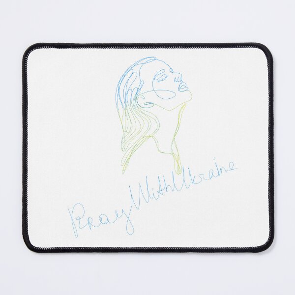 Item preview, Line Art portrait of a girl in yellow-blue color, let's pray for Ukraine. Social media banner, message, agenda, breaking news designed and sold by Sunshine2504.