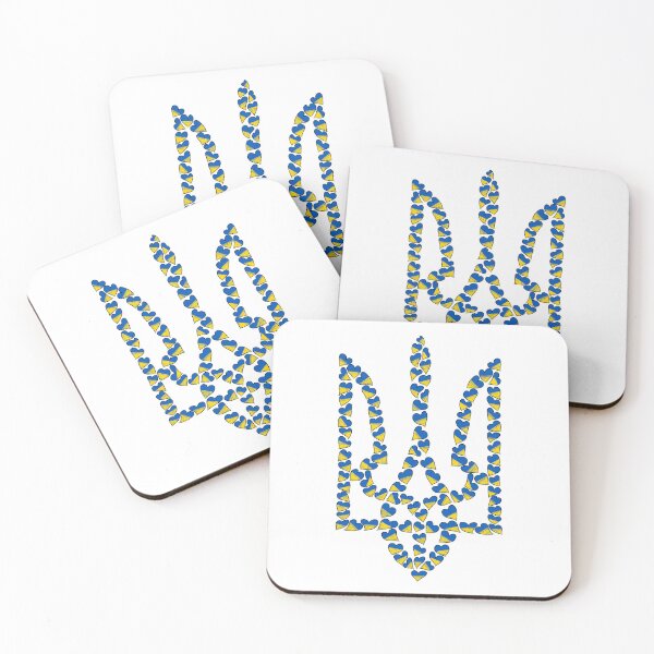 Item preview, Ukrainian coat of arms made from hearts designed and sold by IraPanyukova.