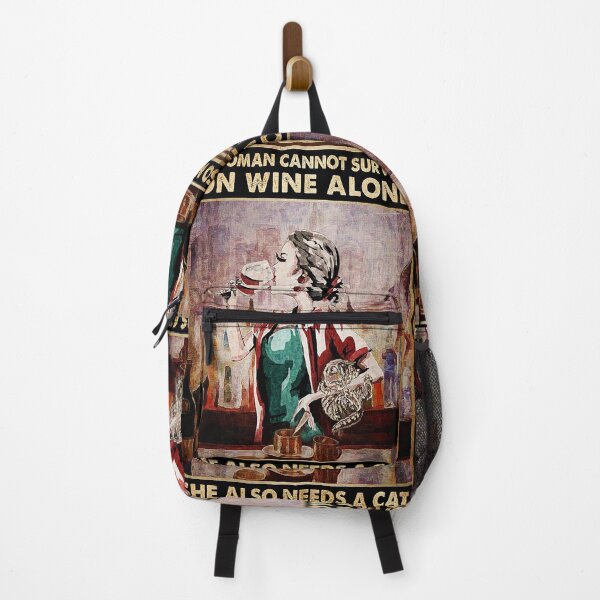 Item preview, A Woman cannot survive on wine alone she also needs a cat designed and sold by KravecUziel.