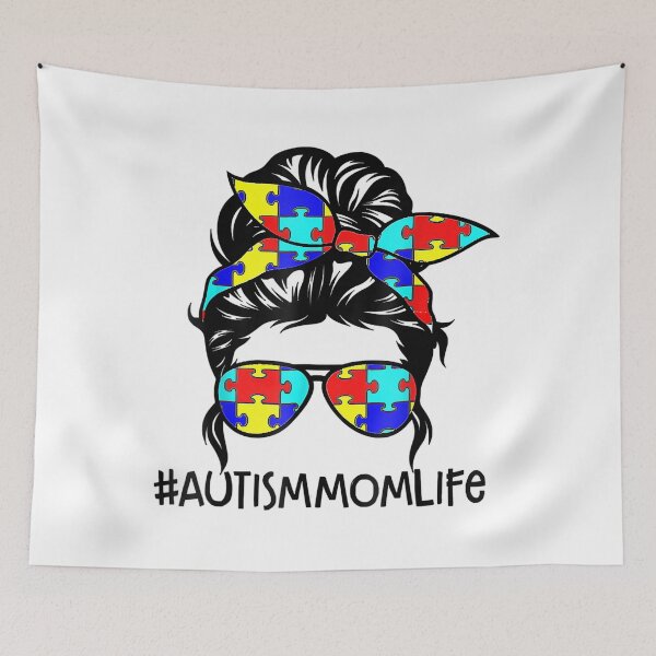 Item preview, Autism Mom Life Messy Bun Sunglasses Bandana Mother s Day designed and sold by Chad6438.