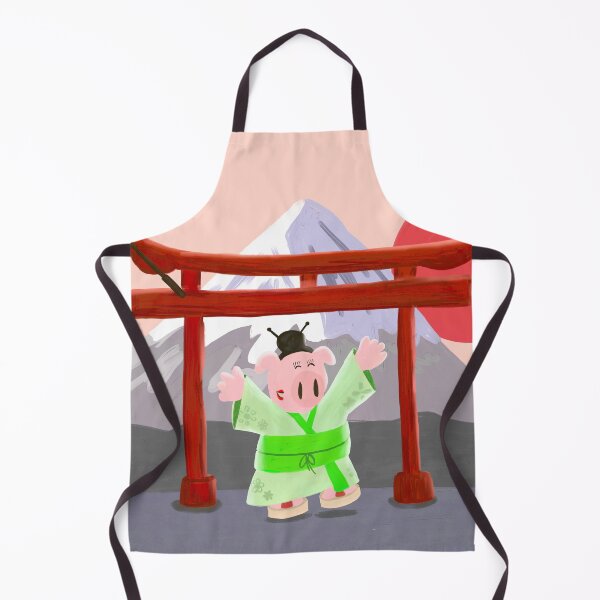 Item preview, Pig in Japan! Funny Japan Painting designed and sold by HalloMolly.