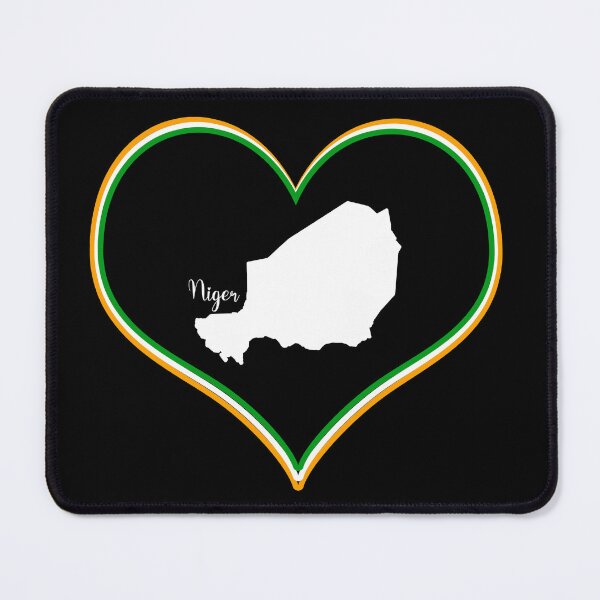 Item preview, Black heart map Niger designed and sold by Astralia.