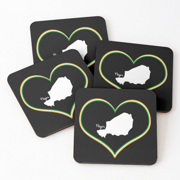 Item preview, Black heart map Niger designed and sold by Astralia.
