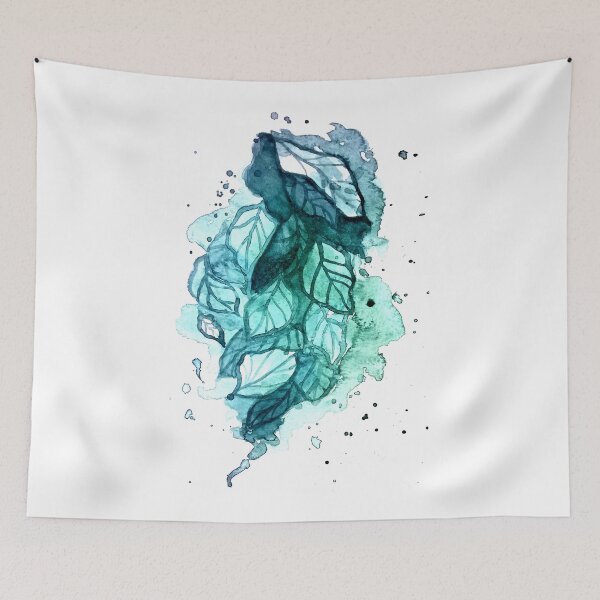 Item preview, Green frozen leaves designed and sold by Elyren.