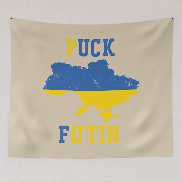 Item preview, We Stand By Urkraine Peace Puck Futin No war designed and sold by GrooBuas.