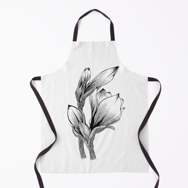 Item preview, Amaryllis hippeastrum lilly flower isolated black and white outline sketch drawing. Spring floral bouquet foliage element. design illustration. Line style. designed and sold by Sunshine2504.