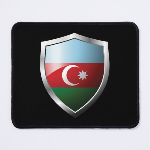 Item preview, Strong Azerbaijan Flag Shield Country designed and sold by HelloFromAja.