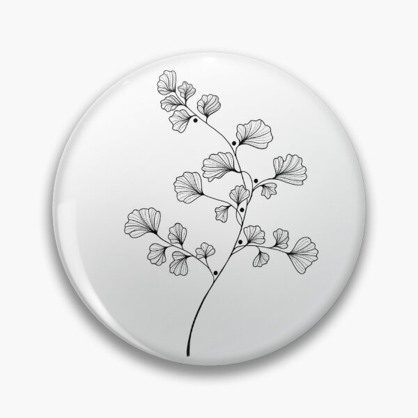 Artikelvorschau, Handgezeichneter Ginkgo biloba-Blatt. Umriss eines Ginkgoblattes. Florale exotische Blattillustration für Ihr Design. entworfen und verkauft von Sunshine2504.