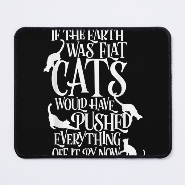 Item preview, Flat Earth Cat Theory graphic funny earth day t-shirt designed and sold by BrachKlarissa.
