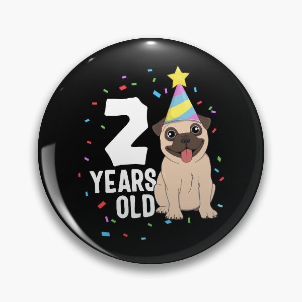 Item preview, 2 Years Old Birthday Pug Dog Lover Party 2nd designed and sold by NicholasGandhi.