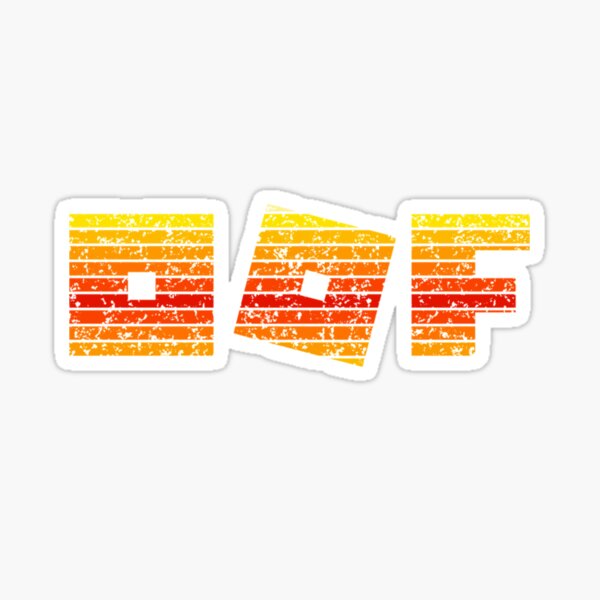 Roblox Logo Game Oof Single Line Vintage Retro Sunset Gamer Sticker By Allteesuk1 8935