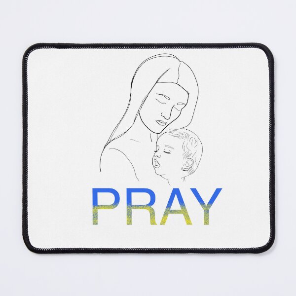 Item preview, Let's pray for Ukraine. mother and child silhouette. designed and sold by Sunshine2504.
