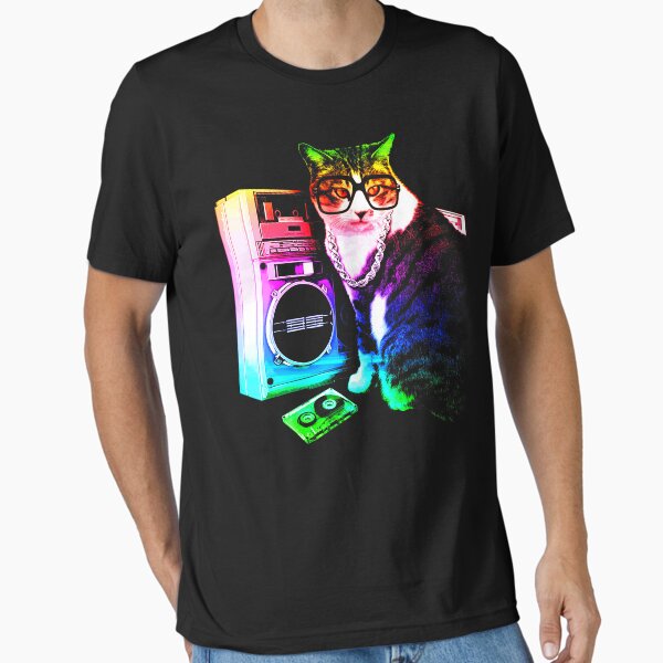 Item preview, Rainbow Boombox Cat designed and sold by ROBOTFACE T-Shirts.