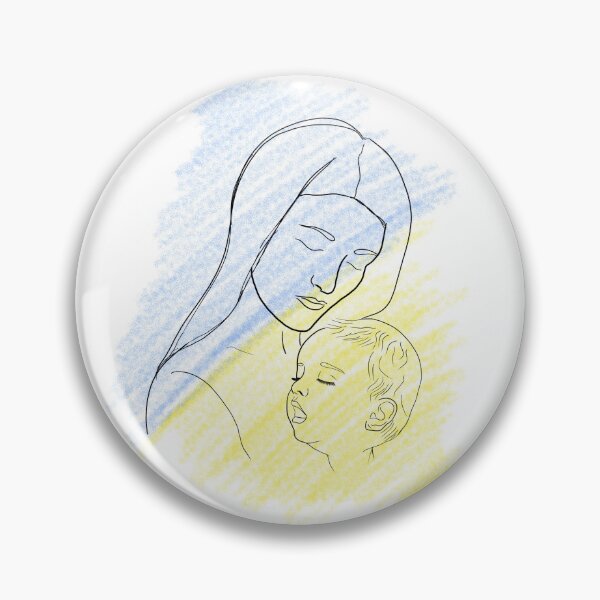 Item preview, Mom and child - save Ukraine. No war. Russia, the aggressor country, attacked peaceful Ukraine. silhouette of a girl with a child and. yellow blue heart - national flag of Ukraine designed and sold by Sunshine2504.