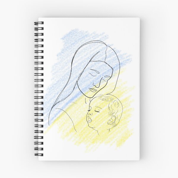 Item preview, Mom and child - save Ukraine. No war. Russia, the aggressor country, attacked peaceful Ukraine. silhouette of a girl with a child and. yellow blue heart - national flag of Ukraine designed and sold by Sunshine2504.