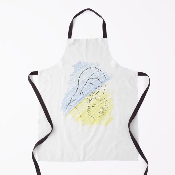 Item preview, Mom and child - save Ukraine. No war. Russia, the aggressor country, attacked peaceful Ukraine. silhouette of a girl with a child and. yellow blue heart - national flag of Ukraine designed and sold by Sunshine2504.