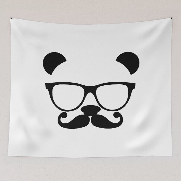 Item preview, Panda with glasses and mustache designed and sold by ErlingPuskas.