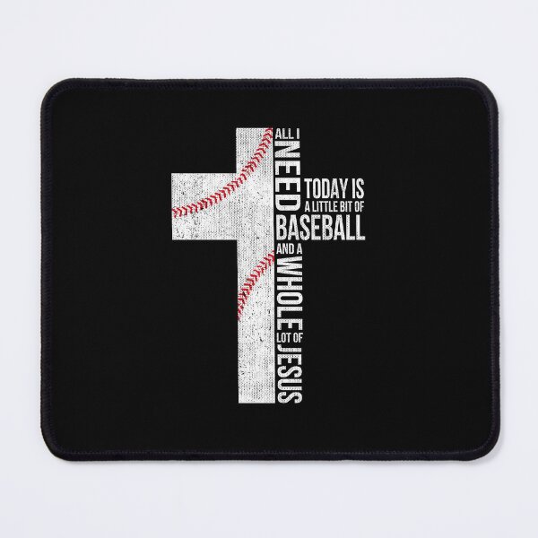 Item preview, all i need today is a little bit of baseball and a whole lot of jesus  designed and sold by TeganCrafford.