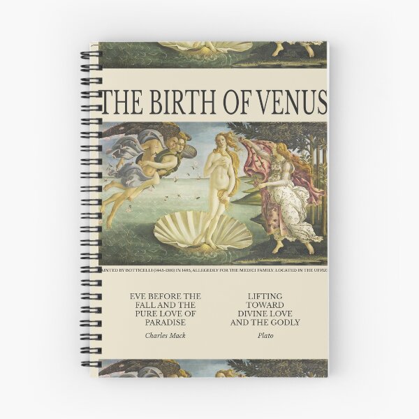 Artikelvorschau, Die Geburt der Venus-Spiralnotizbuch entworfen und verkauft von tiffanyresu.