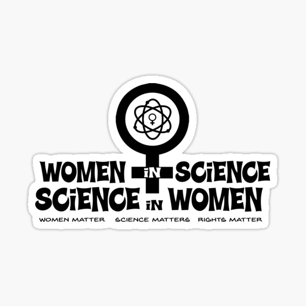 Women In Science Science In Women Symbol Sticker By Jitterfly Redbubble