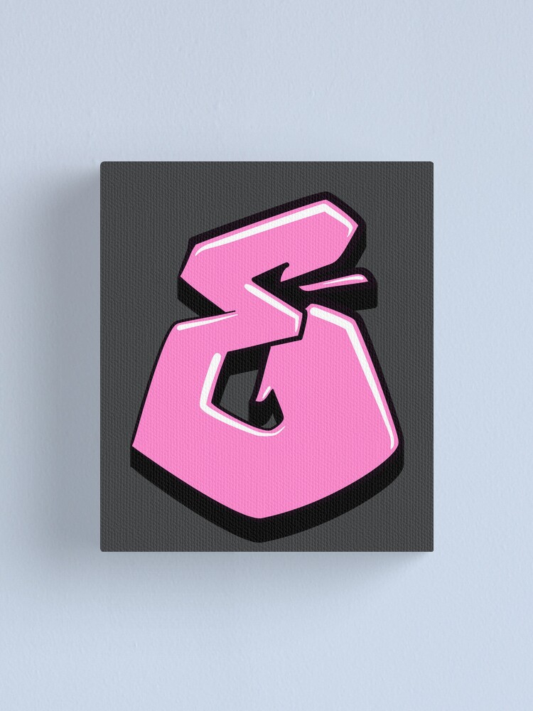 graffiti letter e pink canvas print for sale by namegraffiti redbubble