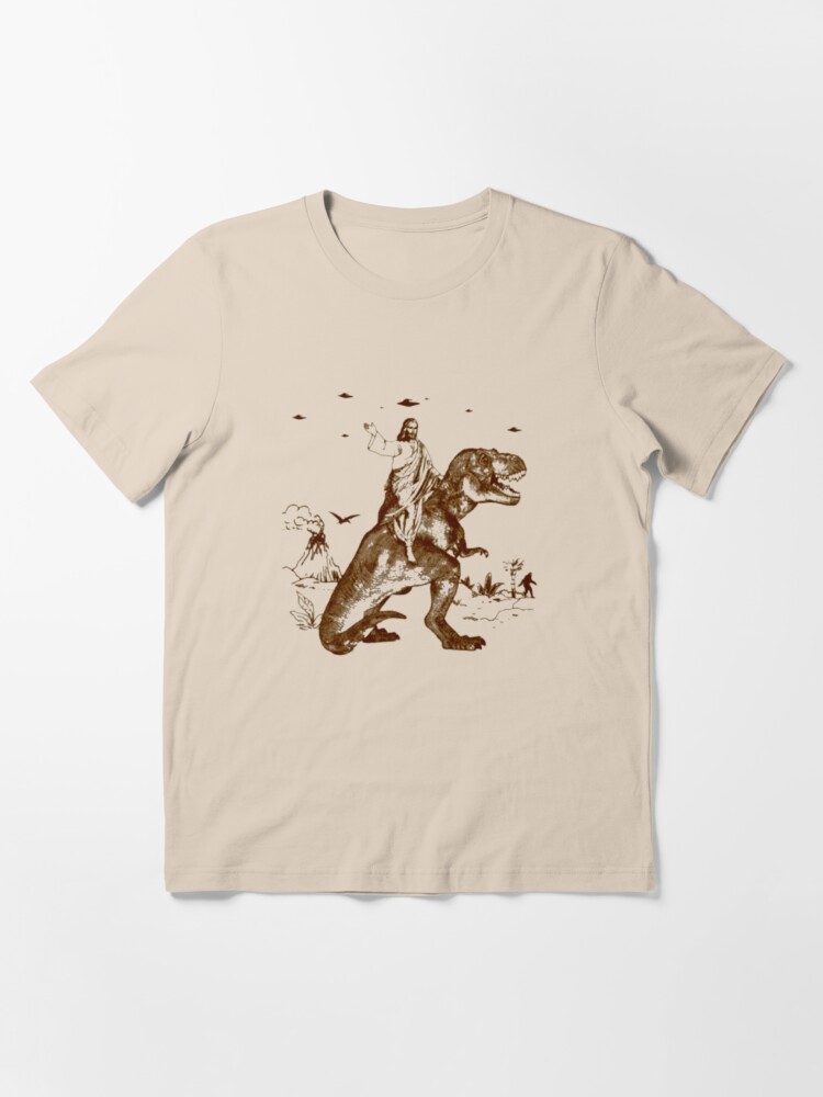 Jesus Riding Dinosaur T Shirt UFO T Shirt Funny T Shirts Offensive