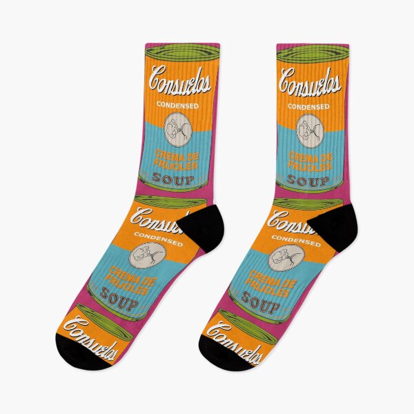 Item preview, Mexican Andy Warhol soups - Consuelos pop art - Crema de Frijoles (on pink) designed and sold by Groenendijk.