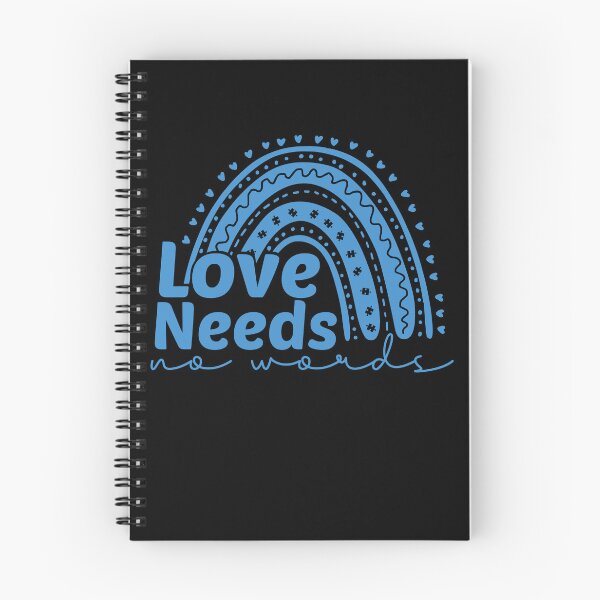 Item preview, Love Needs No Words, Autism Awareness Heart and puzzle rainbow drawing designed and sold by KElife.