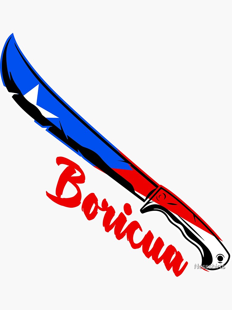 "Puerto Rican Machete For Boricua Pride Lovers Puertorriqueño" Sticker