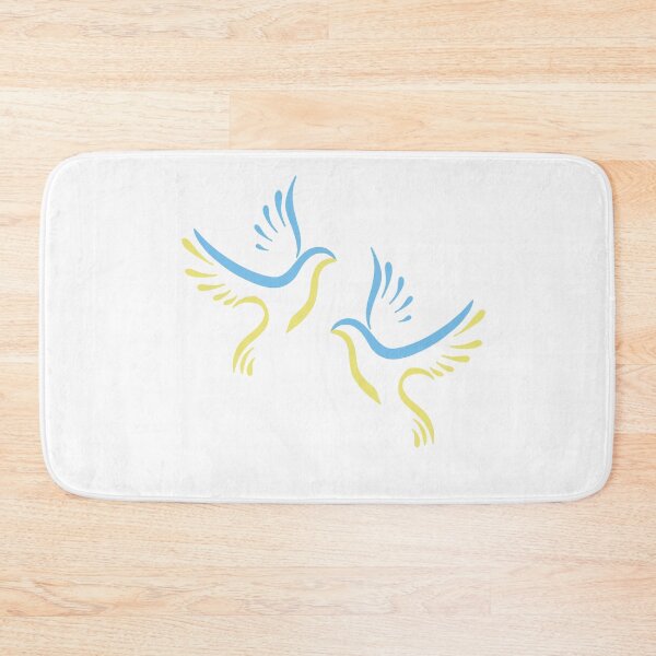 Item preview, Two doves of peace icon. Flying bird. Peace concept. yellow doves symbolism - Ukrainian flag designed and sold by Sunshine2504.