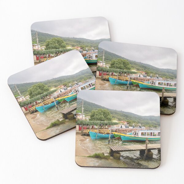 Item preview, Colourful Boats in the Sea, Florianopolis, Brazil designed and sold by brownie2109.