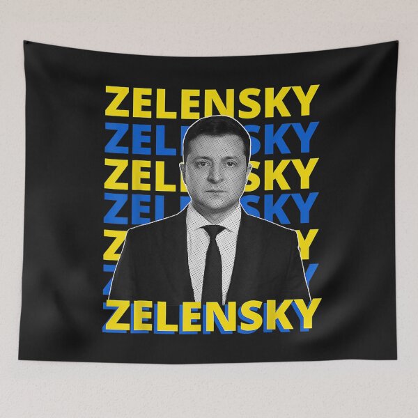 Item preview, Volodymyr Zelensky president of Ukraine Support Ukraine T-Shirt designed and sold by Besnier-Rahel.