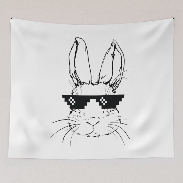 Item preview, Easter Day Bunny Face With Sunglasses designed and sold by Tatus Brinal.