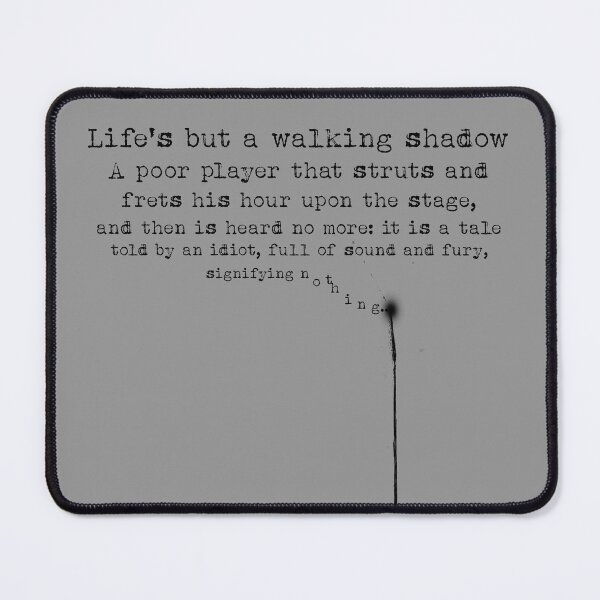 Item preview, Shakespeare Macbeth Life's But a Walking Shadow designed and sold by BrixtonWords.