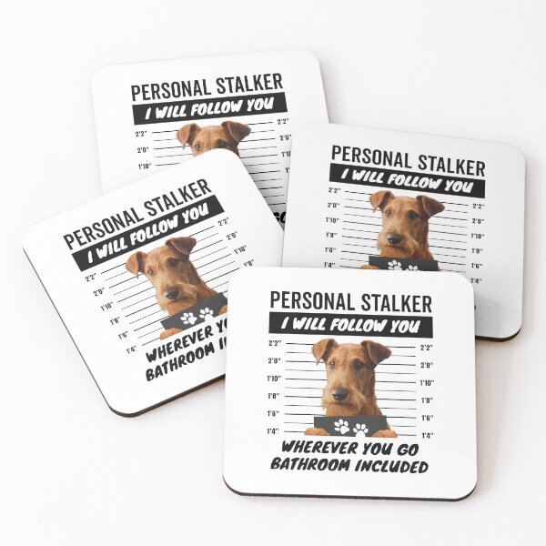 Item preview, Personal Stalker Dog – Irish Terrier designed and sold by More Cute Dogs.