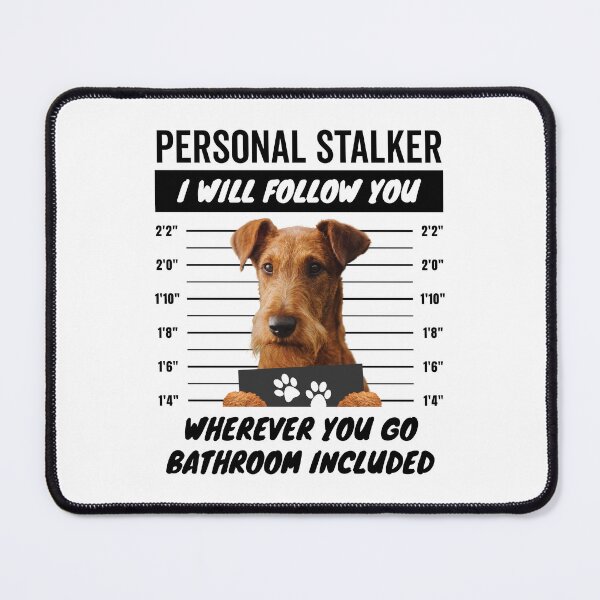 Item preview, Personal Stalker Dog – Irish Terrier designed and sold by More Cute Dogs.