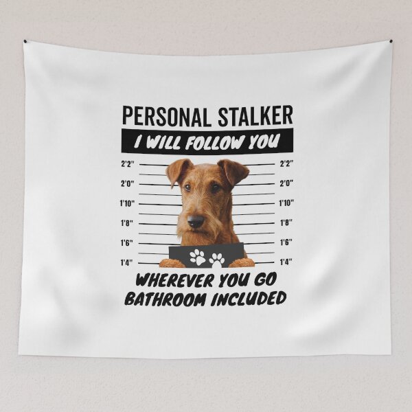 Item preview, Personal Stalker Dog – Irish Terrier designed and sold by More Cute Dogs.