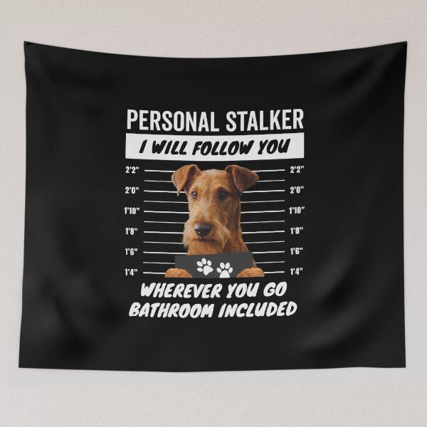 Item preview, Personal Stalker Dog – Irish Terrier designed and sold by More Cute Dogs.