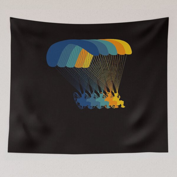 Item preview, Retro Paramotor Vintage Paramotoring Paraglider Hang Gliding designed and sold by TomGiantDesigns.