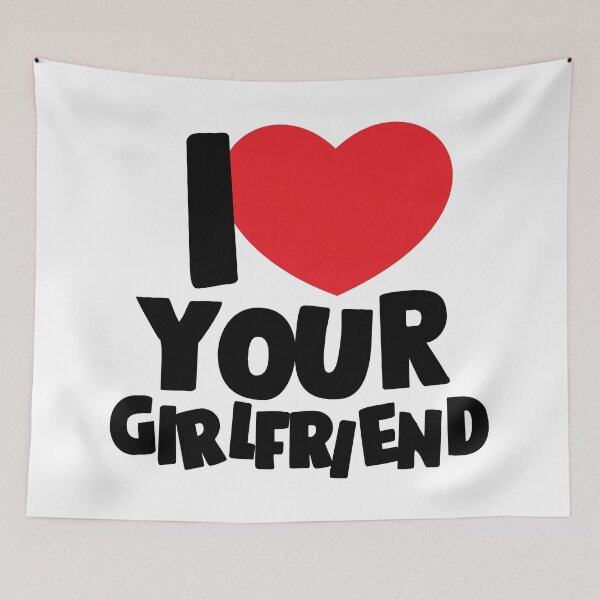 Item preview, I Love Your Girlfriend Square Sticker designed and sold by heckgogh.