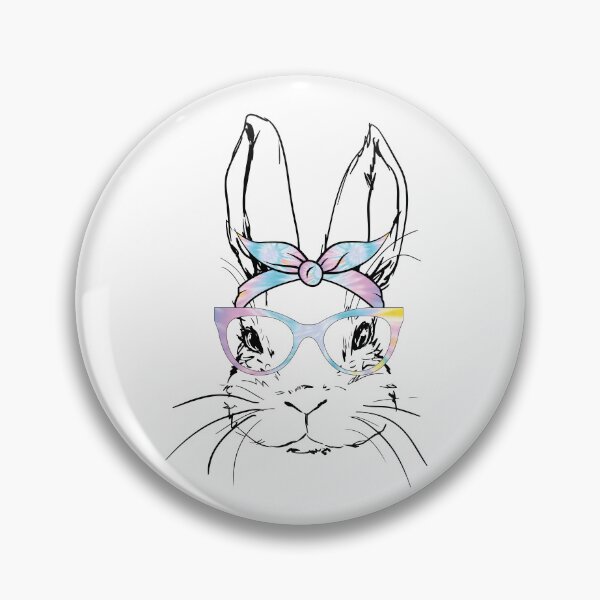 Item preview, Cute Bunny Face Tie Dye Glasses Easter Day designed and sold by Tatus Brinal.