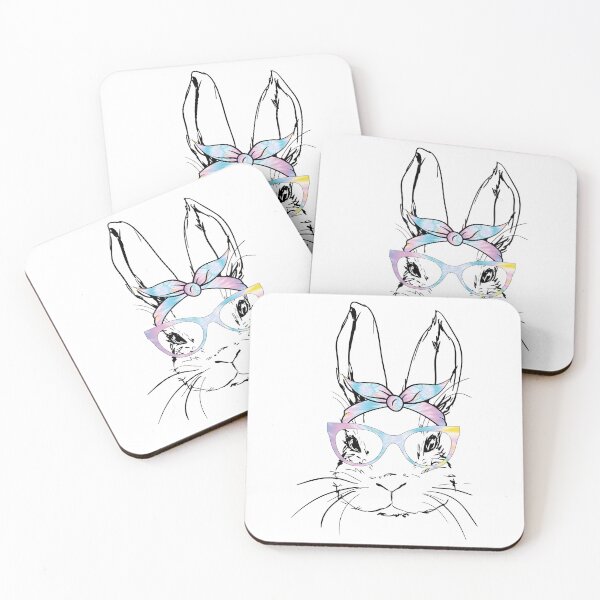 Item preview, Cute Bunny Face Tie Dye Glasses Easter Day designed and sold by Tatus Brinal.