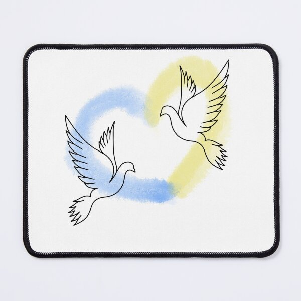 Item preview, Love Ukraine, heart emblem of watercolor national flag colors. Flag of Ukraine with doves. world peace designed and sold by Sunshine2504.