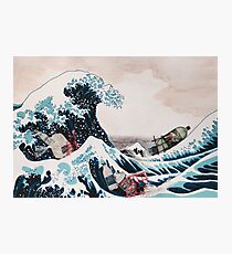 The Great Wave plastic pollution Photographic Print